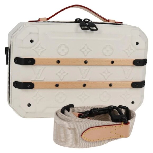 LOUIS VUITTON Monogram Future Trunk Hand Bag White M21950 LV Auth 126317M - Picture 1 of 15